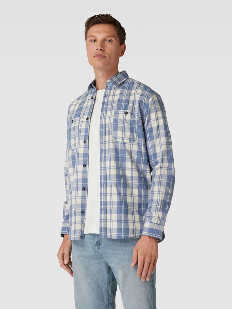 Freizeithemd mit Glencheck-Muster in offwhite