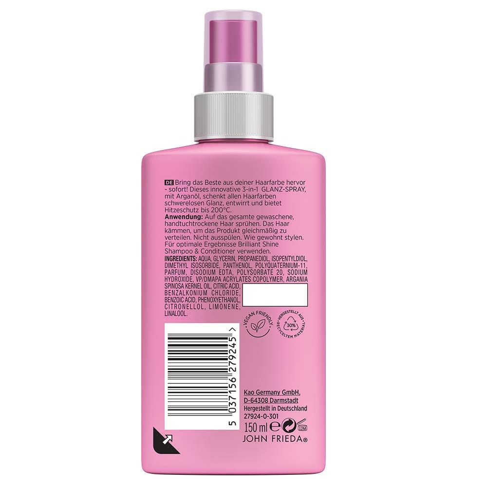 John Frieda Brilliant Shine 3-in-1 Glanz-Spray 150 ml