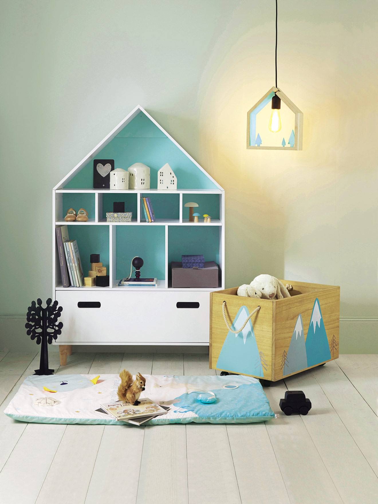 Vertbaudet Kinderzimmer Regal in Hausform MAISON - weiß