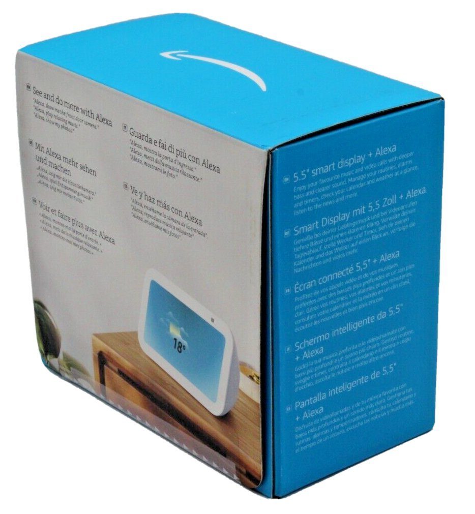 Amazon Echo Show 5 3. Generation 2023 Smart Speaker (WLAN (WiFi), Bluetooth, Bluetooth, mit Sprachsteuerung, Mikrofon- / Kamera-aus-Taste)