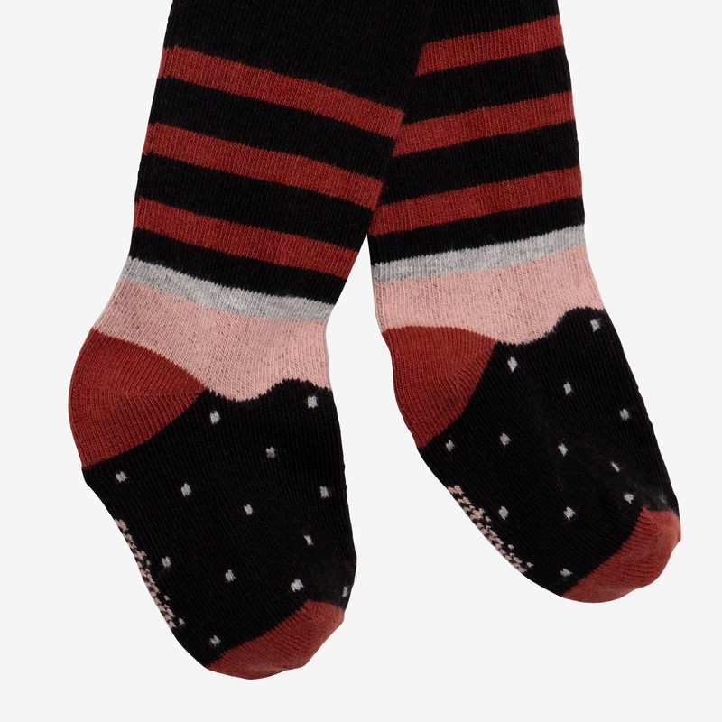 Collants bébé fille rayures et pois gris bébé fille Catimini