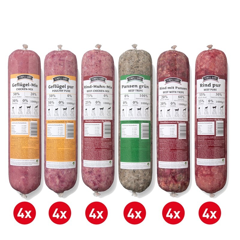 Simple BARF BARF/ Frostfutter Simple BARF Basis Paket 24x1000g