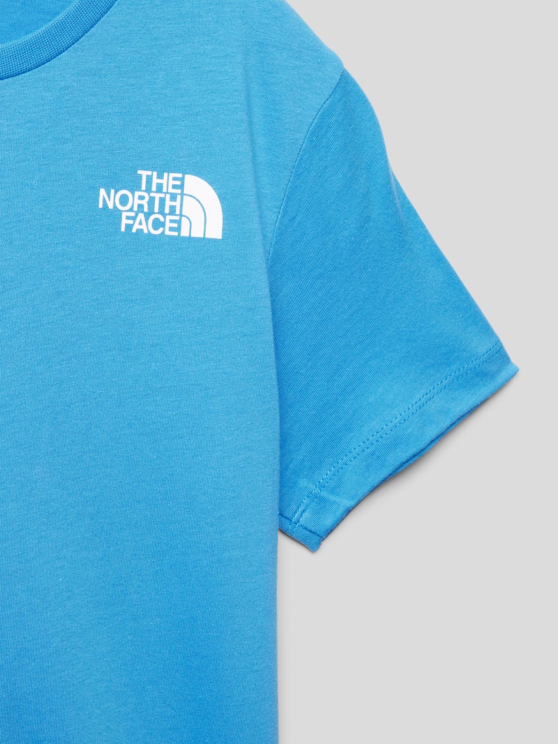 T-Shirt mit Label-Details in royalblau