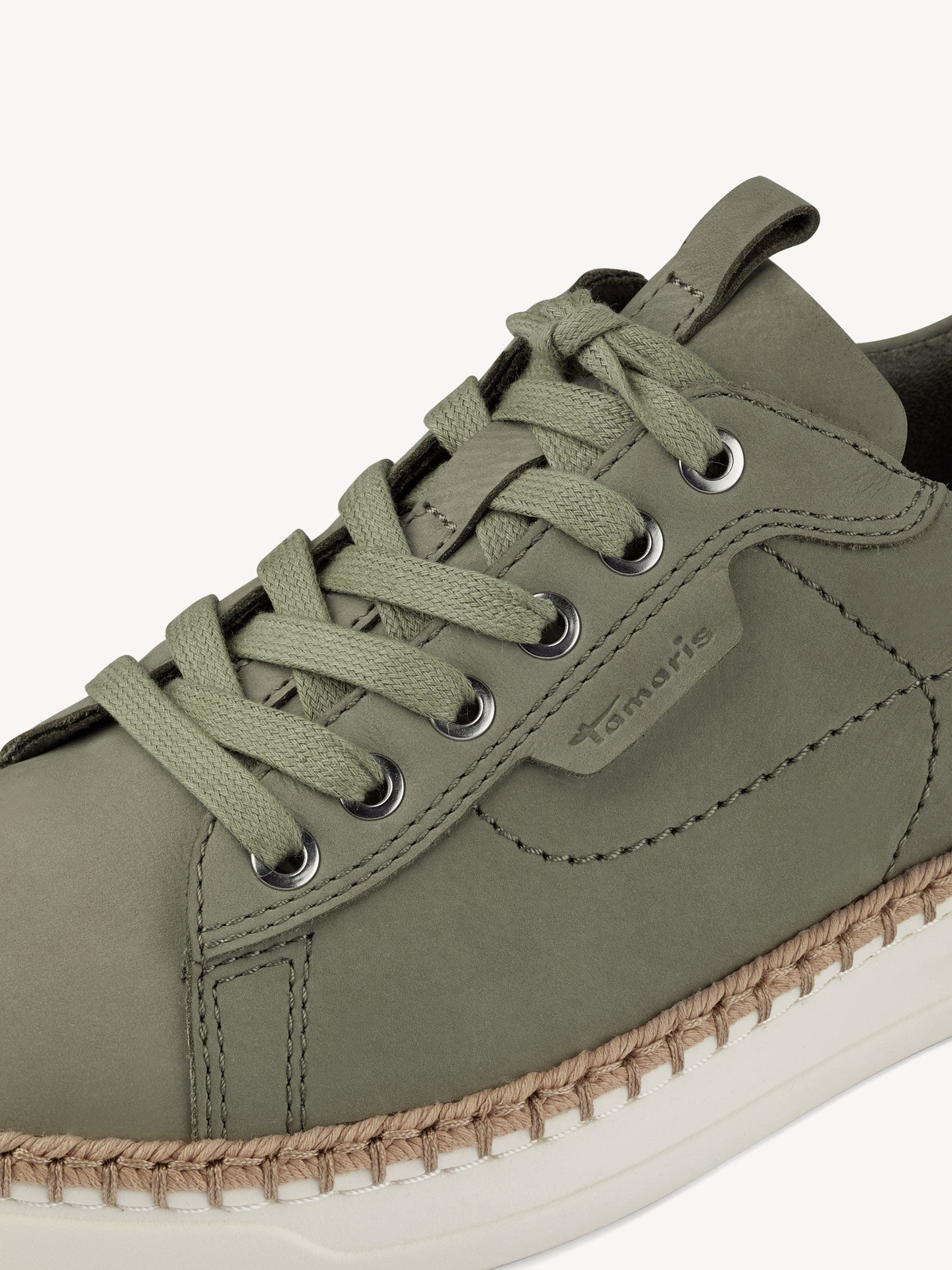 Basket en cuir - vert