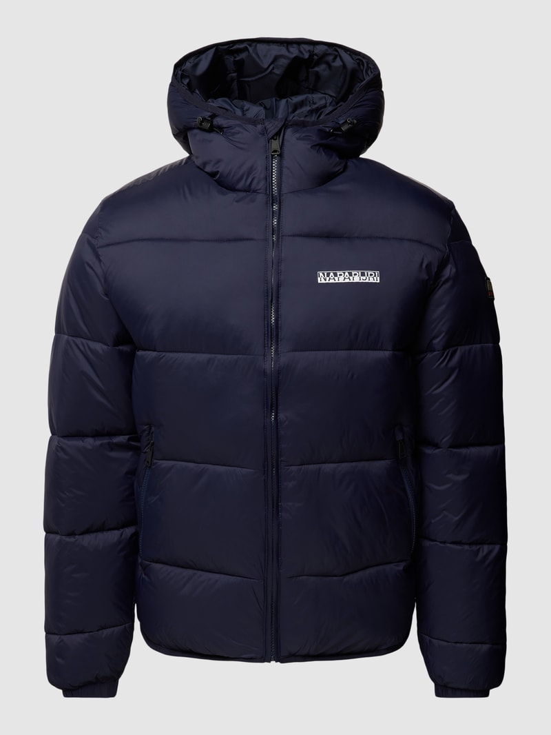 Steppjacke mit Kapuze Modell 'A-SUOMI' in marineblau