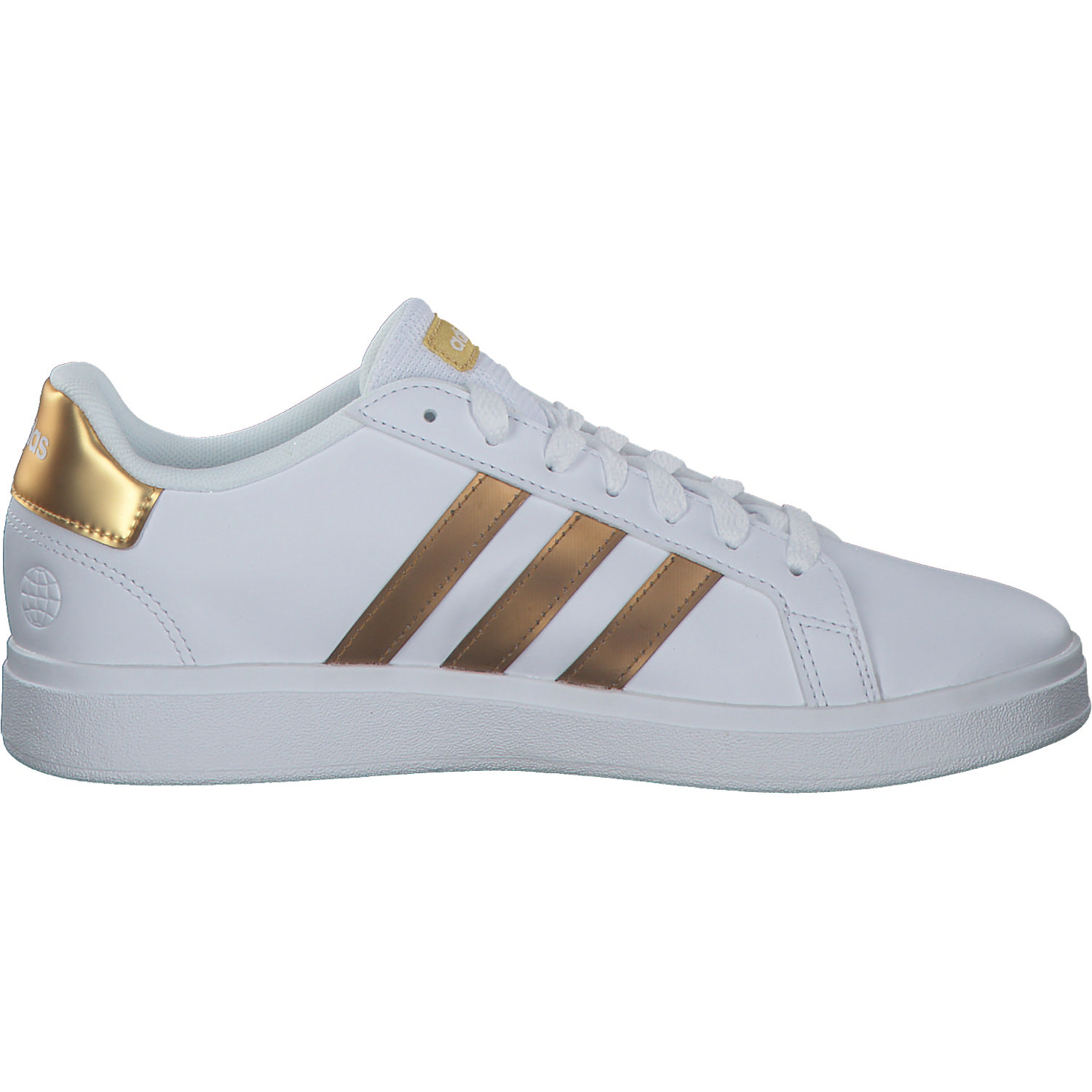 Adidas Grand Court 2.0 K, Schnürschuhe, Damen, ftwr white/ftwr white/matte go
