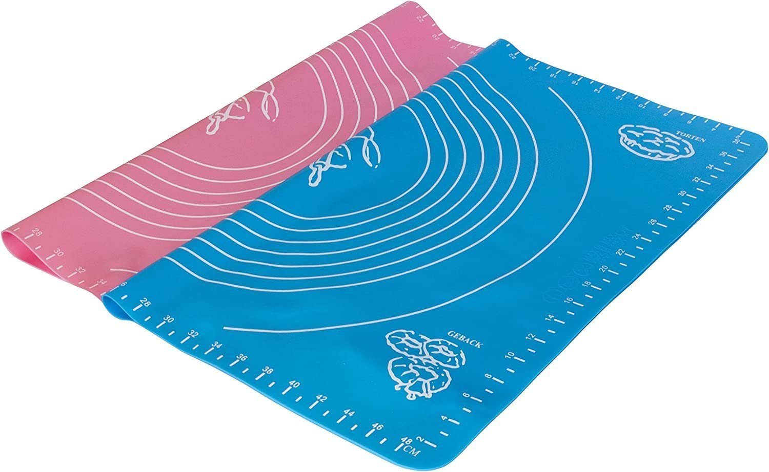 RUBBERNECK Backmatte Wiederverwendbare Silikonmatte zum Backen, 50 x 40 cm, BPA-frei, flexibel, rutschfest, hitzebeständig von -40° bis 230°