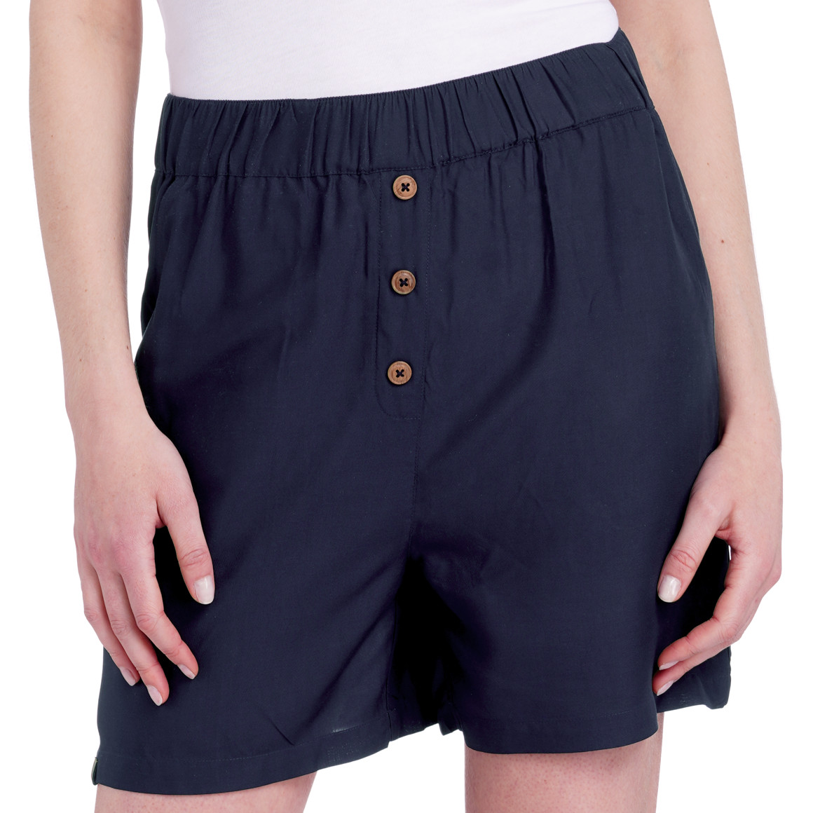 Damen Shorts mit imitierter Knopfleiste