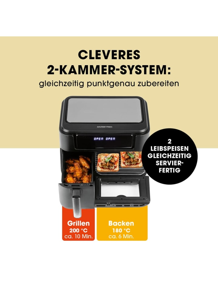 Gourmetmaxx GOURMETmaxx 4-in-1-Heißluftfritteuse - Fritteuse, Ofen, Grill & Dörrautomat in günstig kaufen onesize
