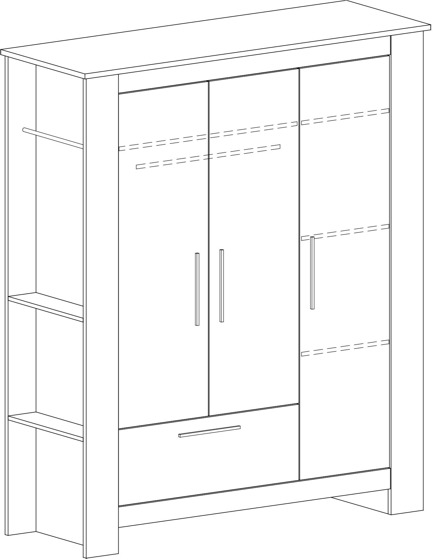 arthur berndt Babyzimmer-Komplettset Til, (Set, 3-St., Kinderbett, Schrank, Wickelkommode), Made in Germany; mit Kinderbett, Schrank und Wickelkommode