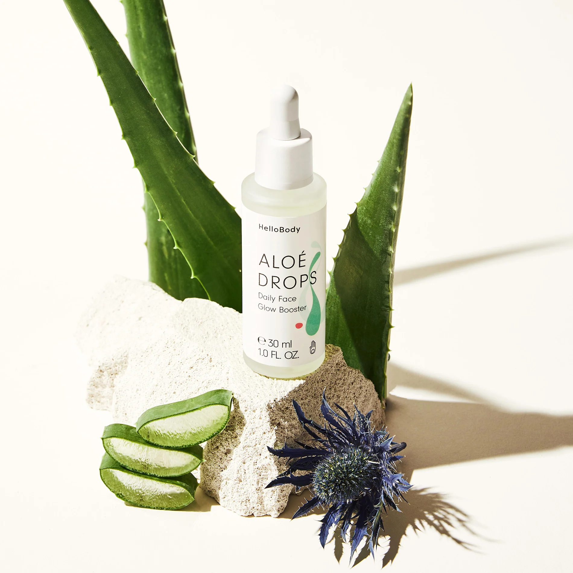 Aloé Aloé Drops - Ser iluminator de față, Ser de față cu efect global