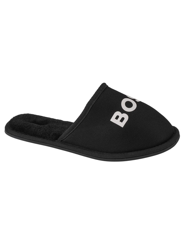 BOSS BOSS Logo Slippers in Schwarz günstig kaufen
