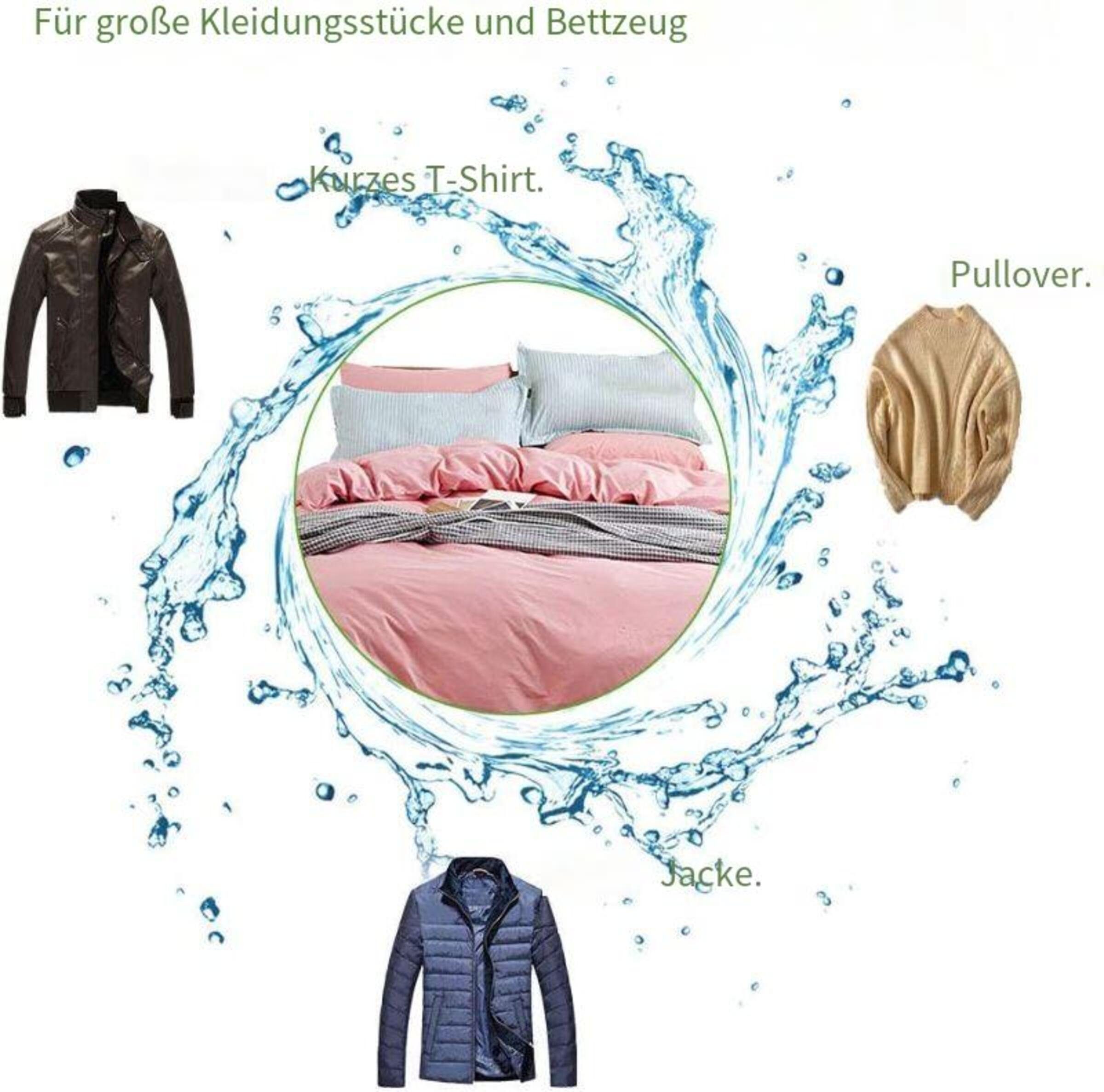 Devenirriche Wäschenetz Wäschesack Groß 90x110cm für Waschmaschine 2er Pack Wäschebeutel