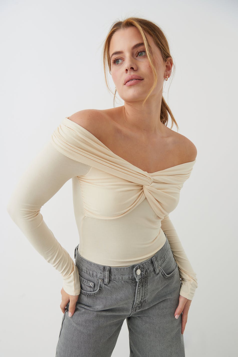 Soft touch detail top