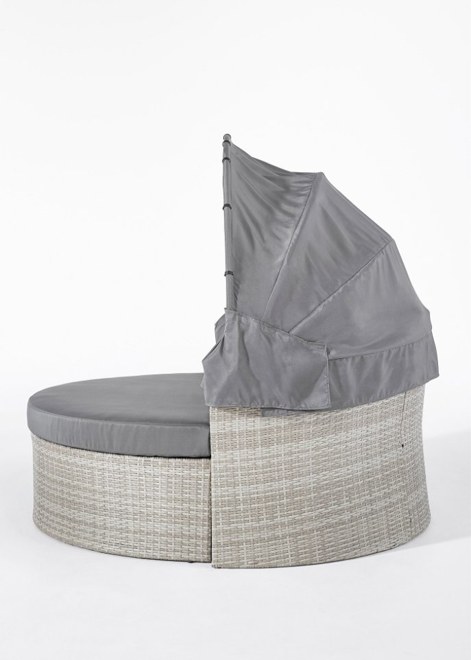 Gartensofa rund mit Canopy mit LED