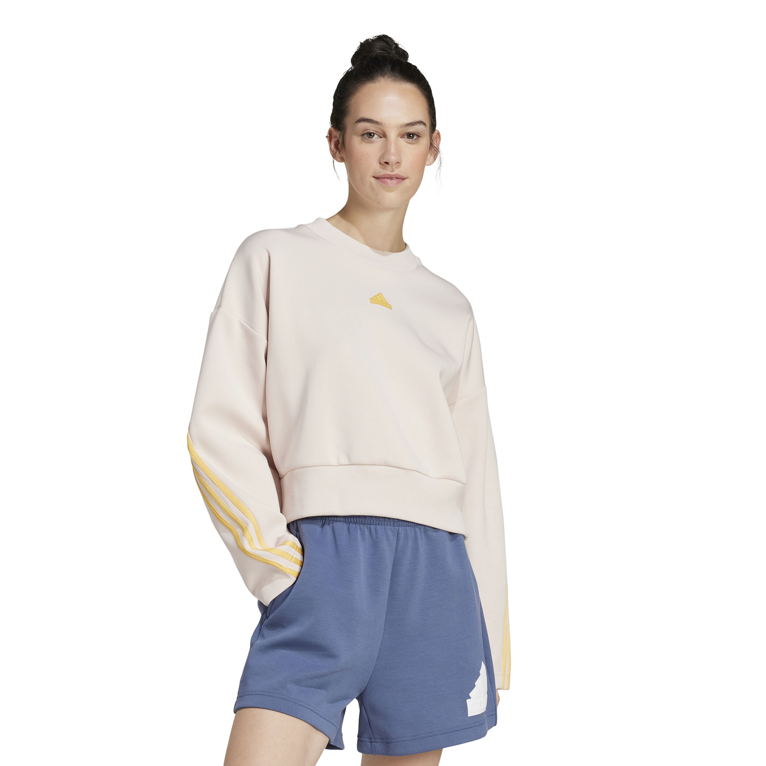Future Icon 3 Stripes Sweatshirt Damen - Beige, Gelb