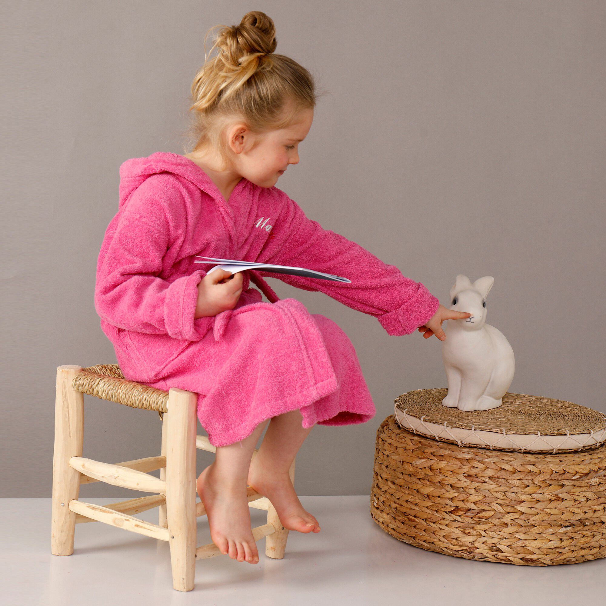 Peignoir enfant éponge à capuche personnalisable