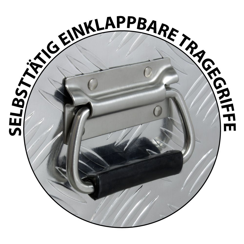 Trucky Allzweckkiste Truckbox Werkzeugbox Werkzeugkiste Anhängerbox D080 Deichselbox Alumium Trucky