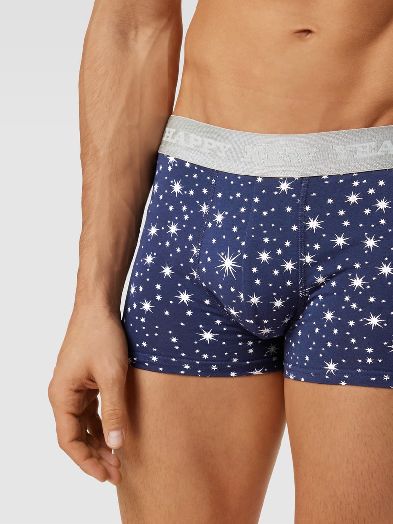 Trunks mit Allover-Muster im 2er-Pack in marineblau
