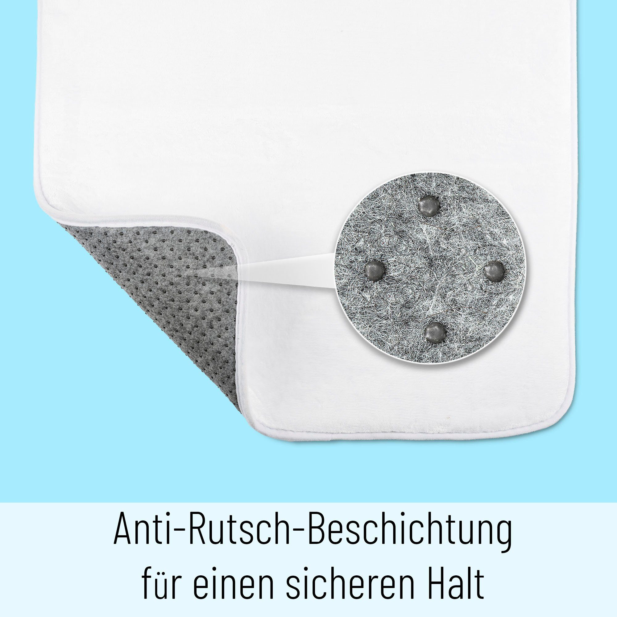 Schaum-Badematte rund VIP-Lounge Sanilo, Höhe 15 mm, Memory Schaum, rutschhemmend beschichtet, fußbodenheizungsgeeignet, schnell trocknend, strapazierfähig, rund, super weich, kräftige Farben, rutschhemmend, waschbar, Ø80cm