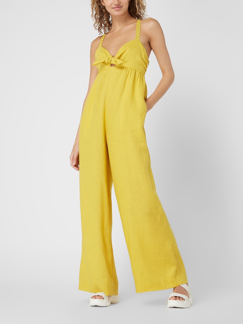 Jumpsuit aus Viskose in gelb