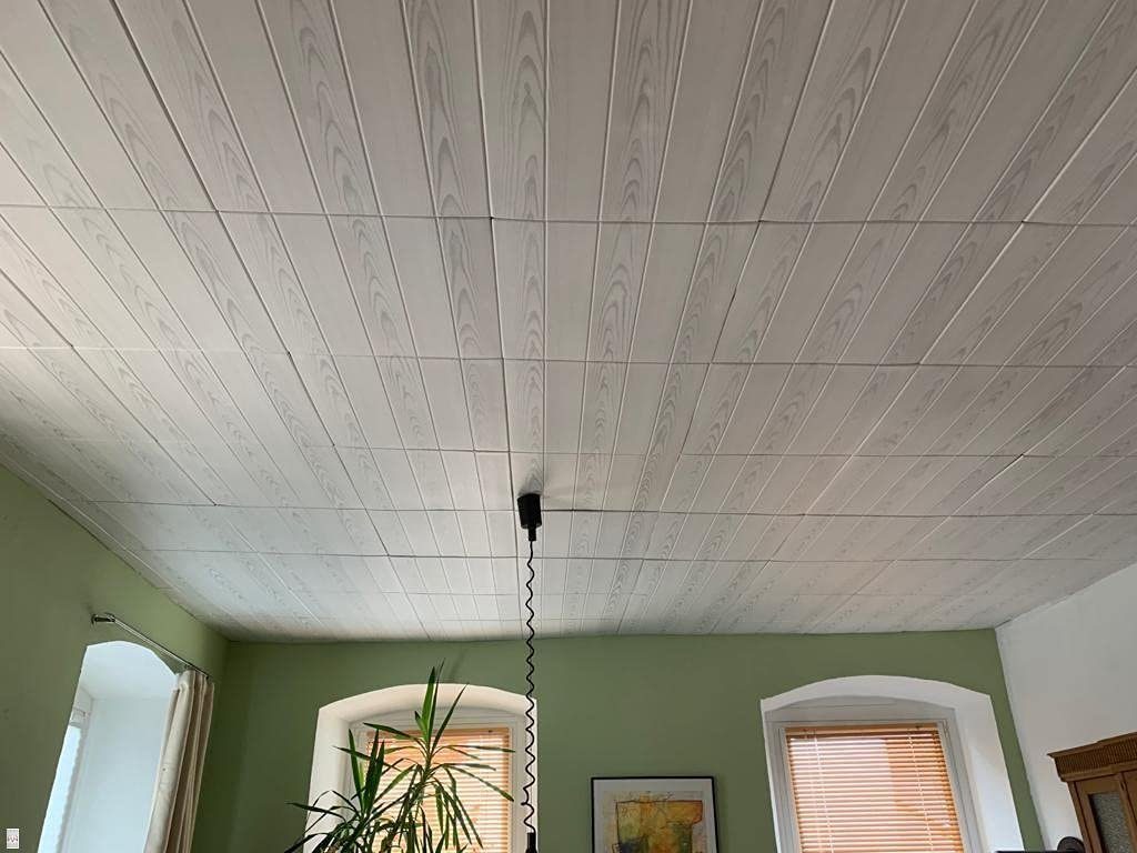 IKHEMalarka 3D Wandpaneel 3D Wandpaneele Wandverkleidung Deckenpaneele, 0,25 qm, Holz Optik Polystyrol MATERIAL STYROPOR ARTIGES! (4qm = 16 Stück)