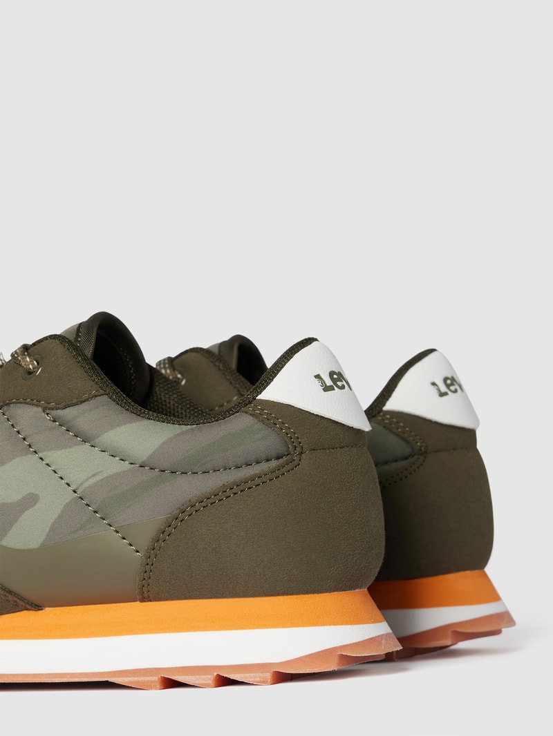 Sneaker mit Label-Details Modell 'Alex' in khaki