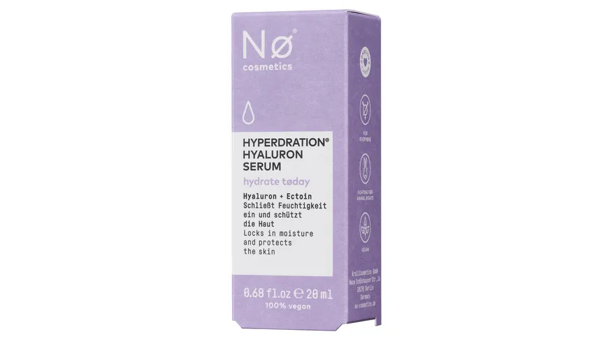 Nø Cosmetics hydrate tøday Hyperdration Hyaluron Serum 20 ml