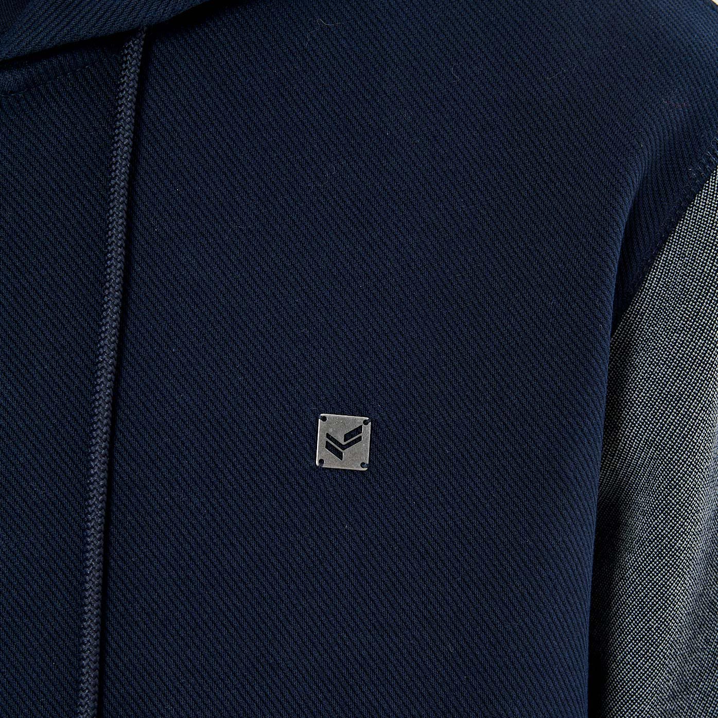VOHO   Sweat zippé bleu marine homme