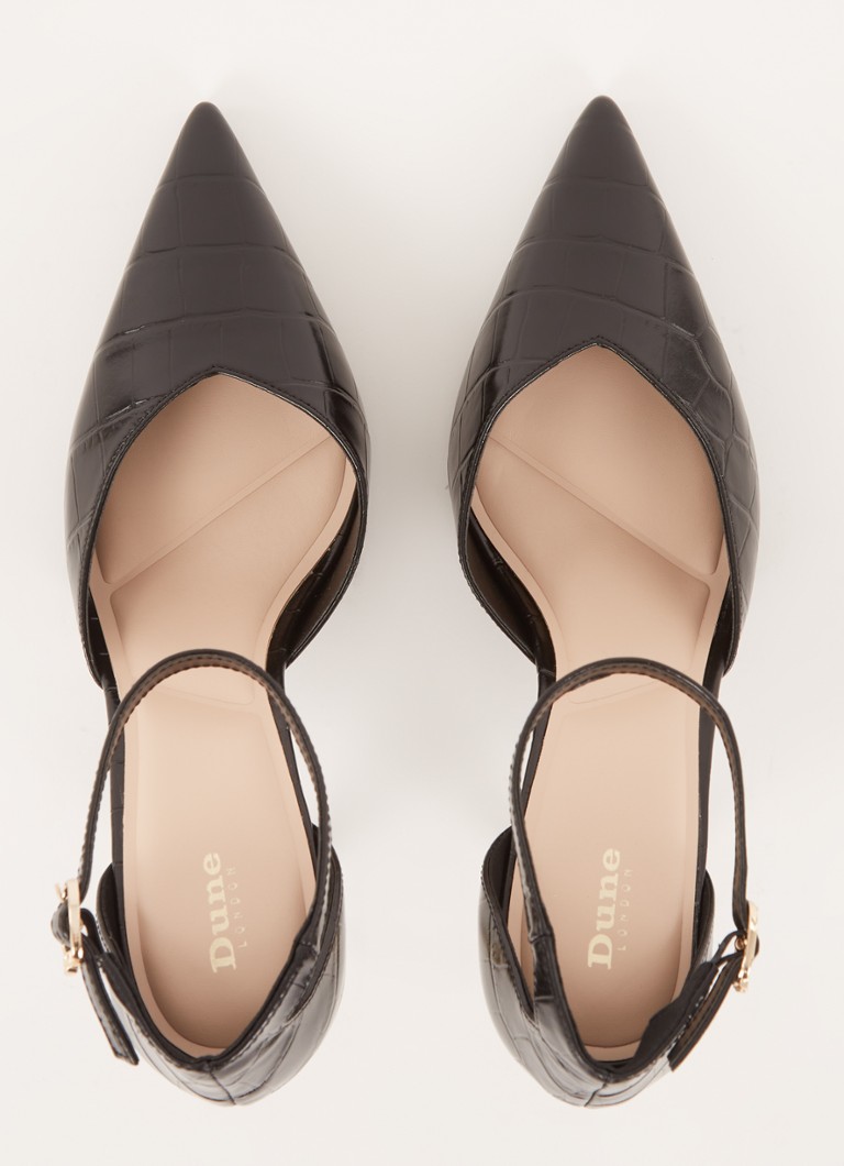 Dune London Colly skinnpumps med krokodilletekstur