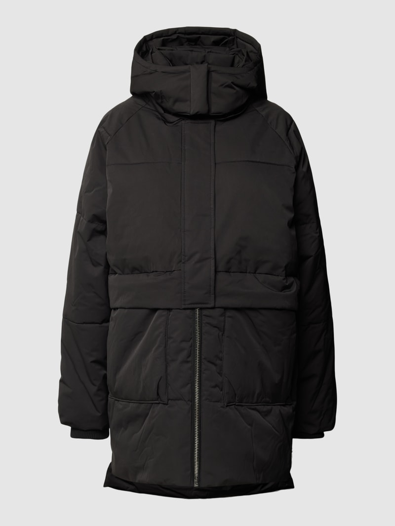 Jacke mit Kapuze Modell 'Petra' in schwarz