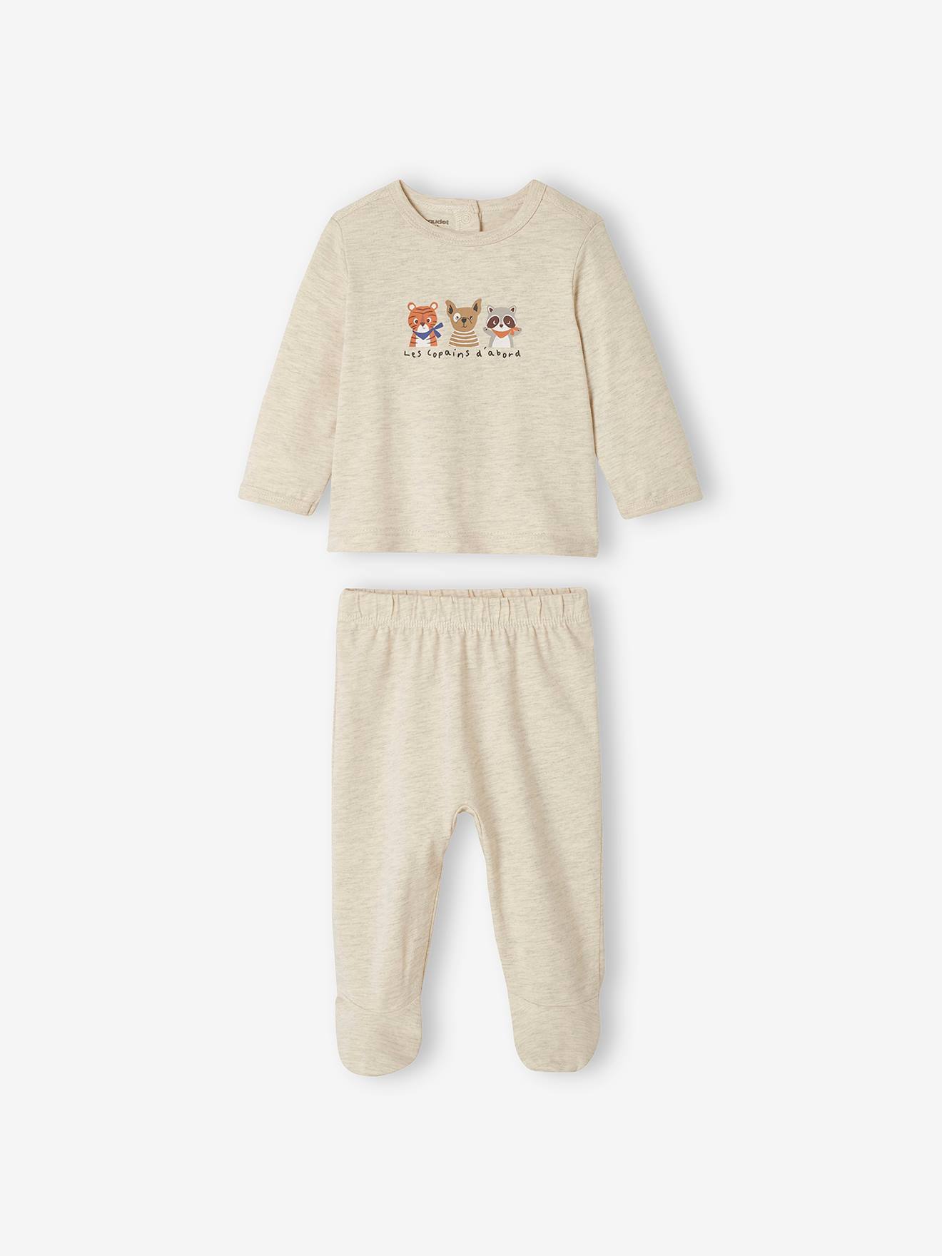 Lot de 2 pyjamas en jersey bébé garçon moutarde
