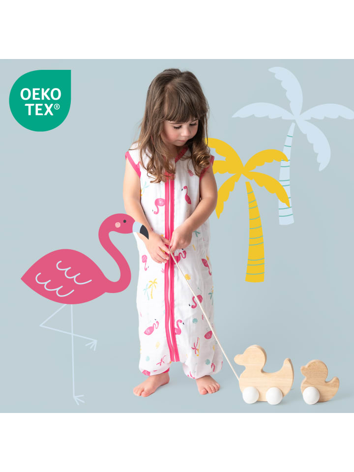 Schlummersack Musselin Schlafsack mit Füßen, 0.5 TOG in Pink günstig kaufen