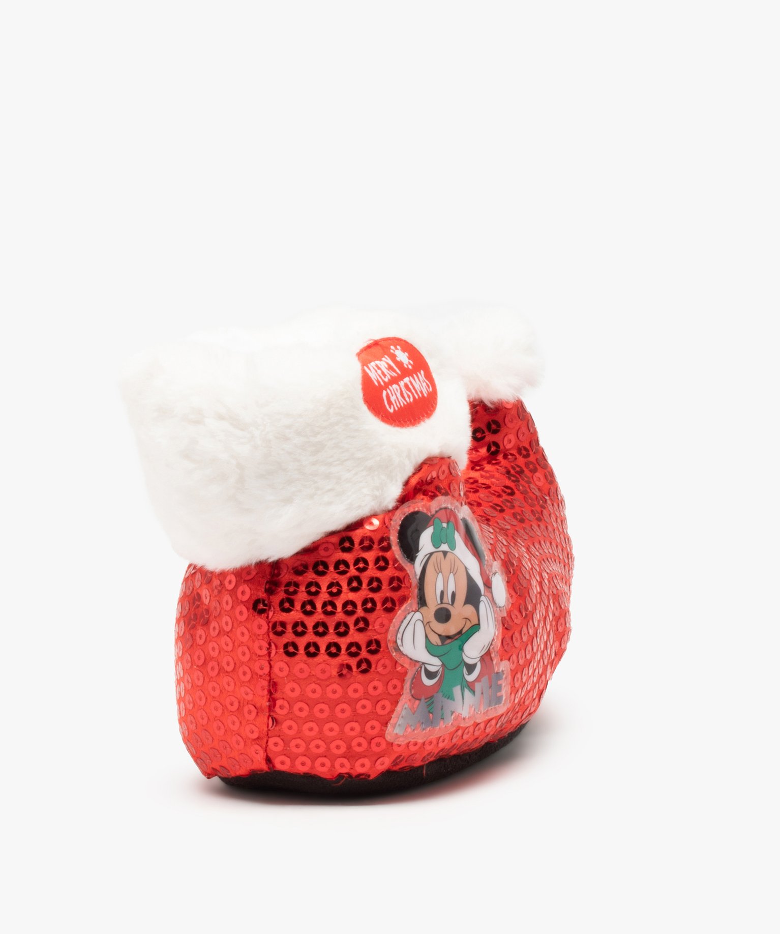 Chaussons fille en volume Père Nol - Minnie rouge | GEMO