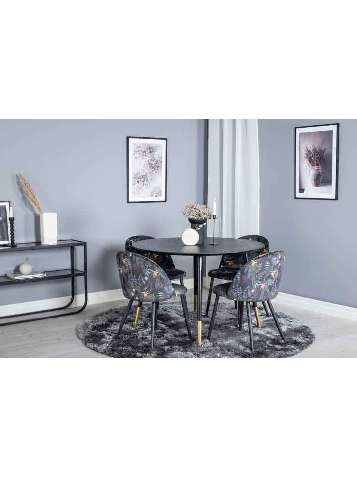 ebuy24 Essgruppe Dipp 1 (5-teilig) Schwarz 115 x 115 cm günstig kaufen onesize