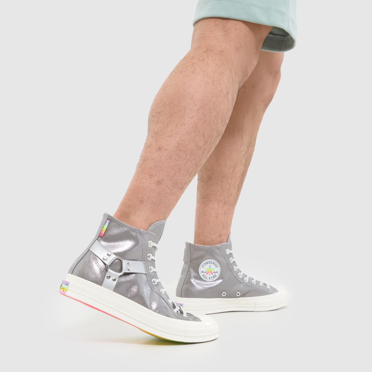 Converse Chuck 70 Hi Pride – Silverfärgade flerfärgade sneakers