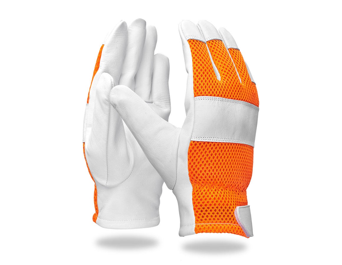 e.s. Leder-Handschuhe Mesh