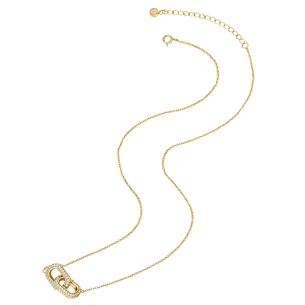 Glanzstücke München Collier en argent Argent sterling Oxyde de zirconium (CZ) en Or jaune collier