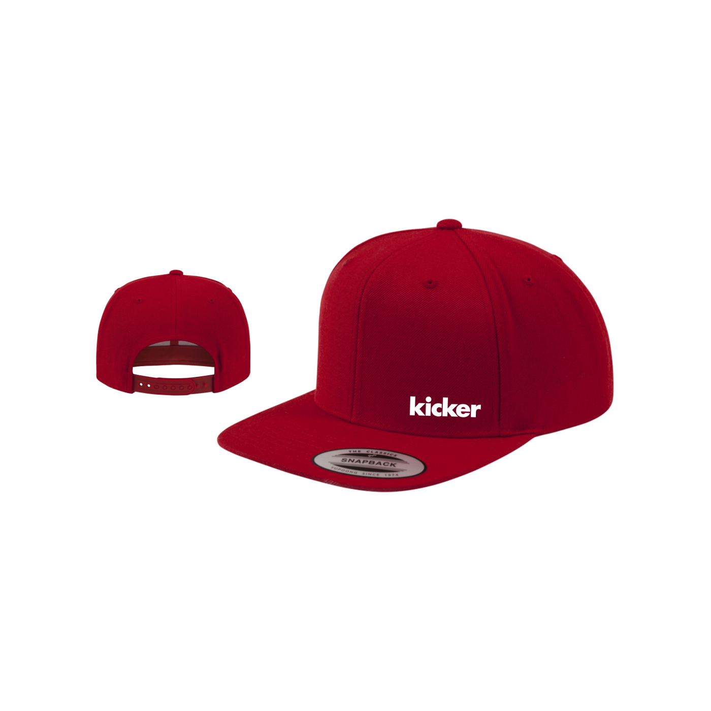 kicker Classic Straight Snapback Cap Rot