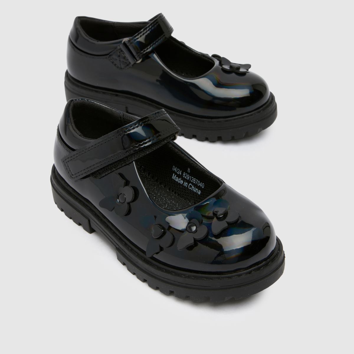 Schuh svarta lush mary jane flickskor småbarn