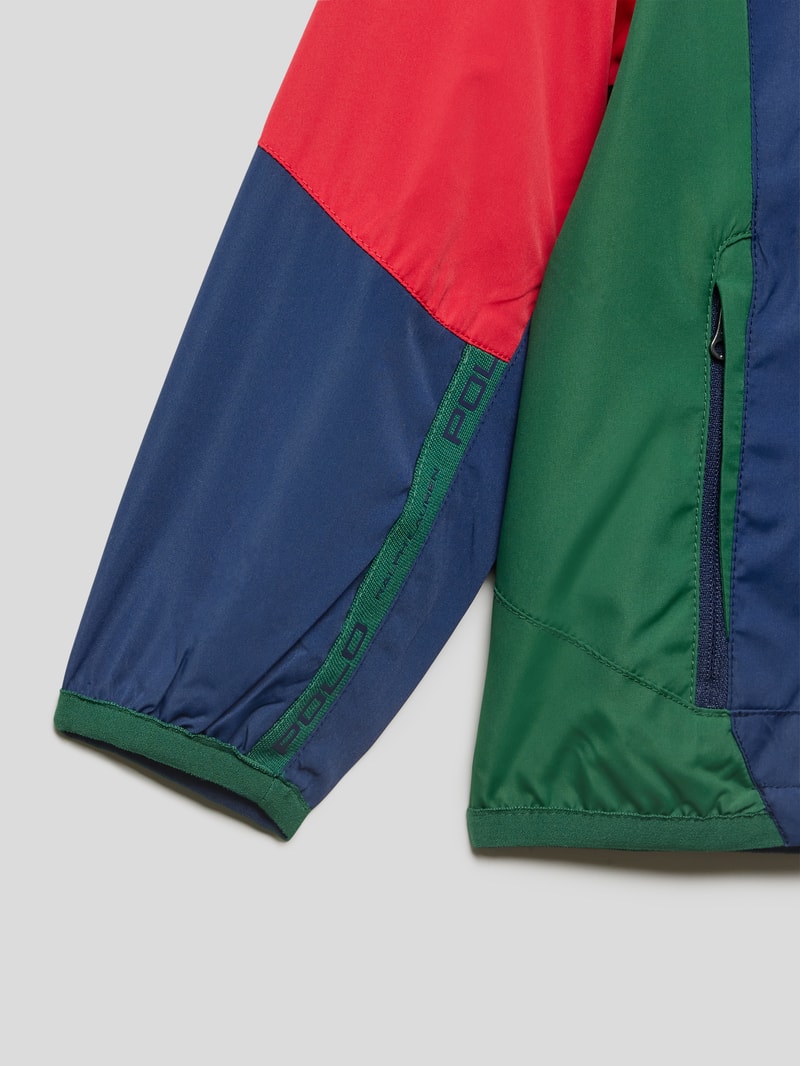 Windbreaker im Colour-Blocking-Design Modell 'VITAL' in marineblau