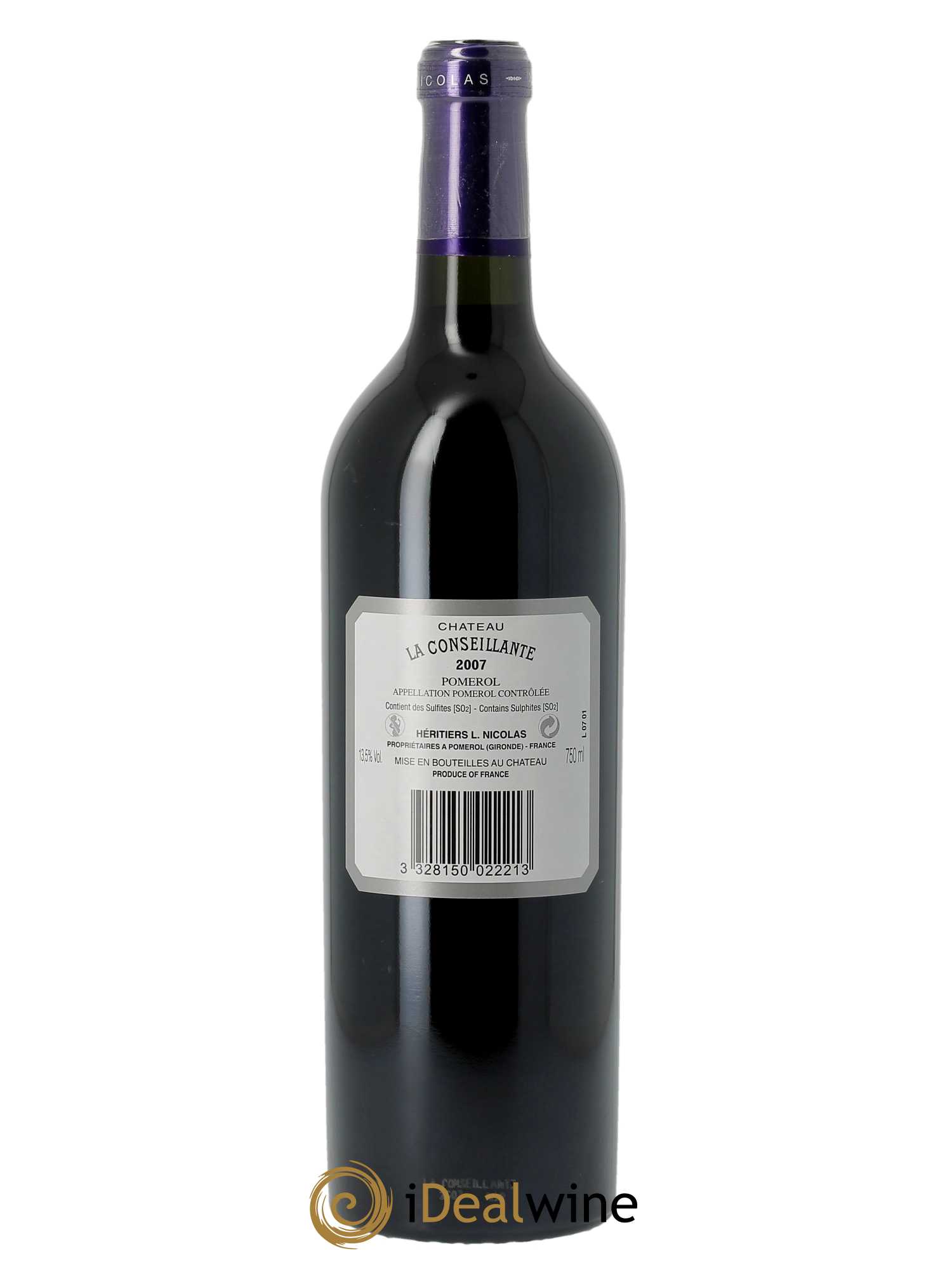 Château la Conseillante (CBO à partir de 12 BTS) 2007 - Lot de 1 Bouteille