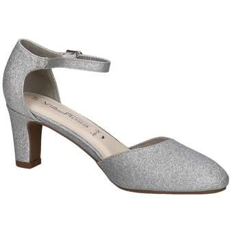 Via della Rosa Spangenpumps in silber