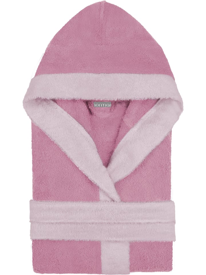 normani Kinder Bademantel aus Bio-Baumwolle Elounda in Rosa günstig kaufen