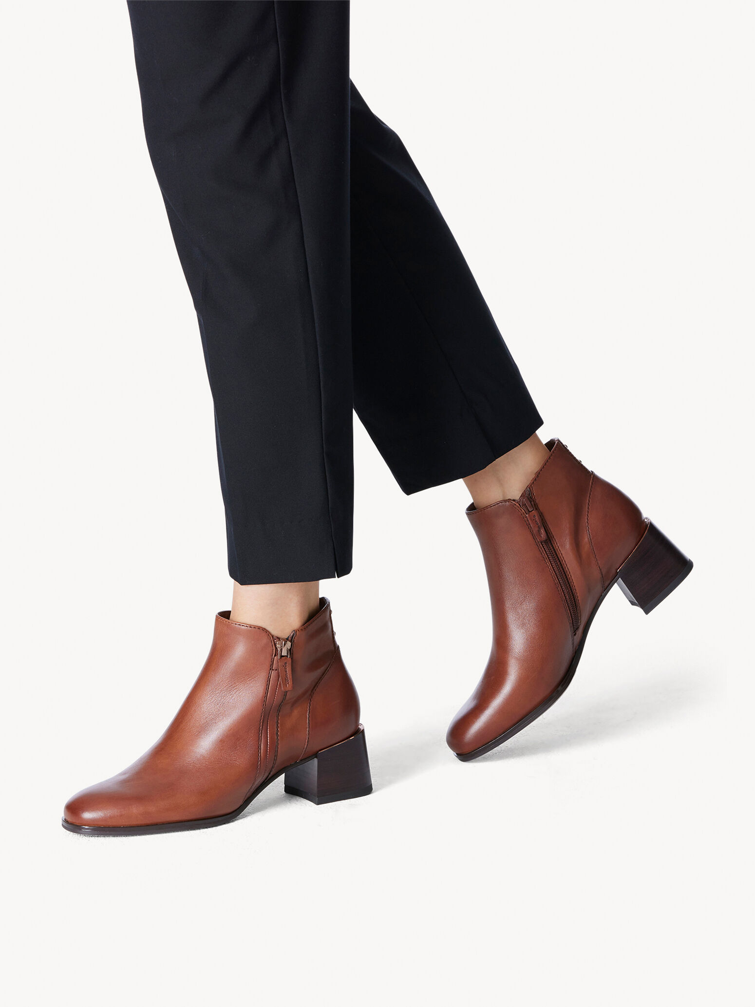 Bottine en cuir - marron