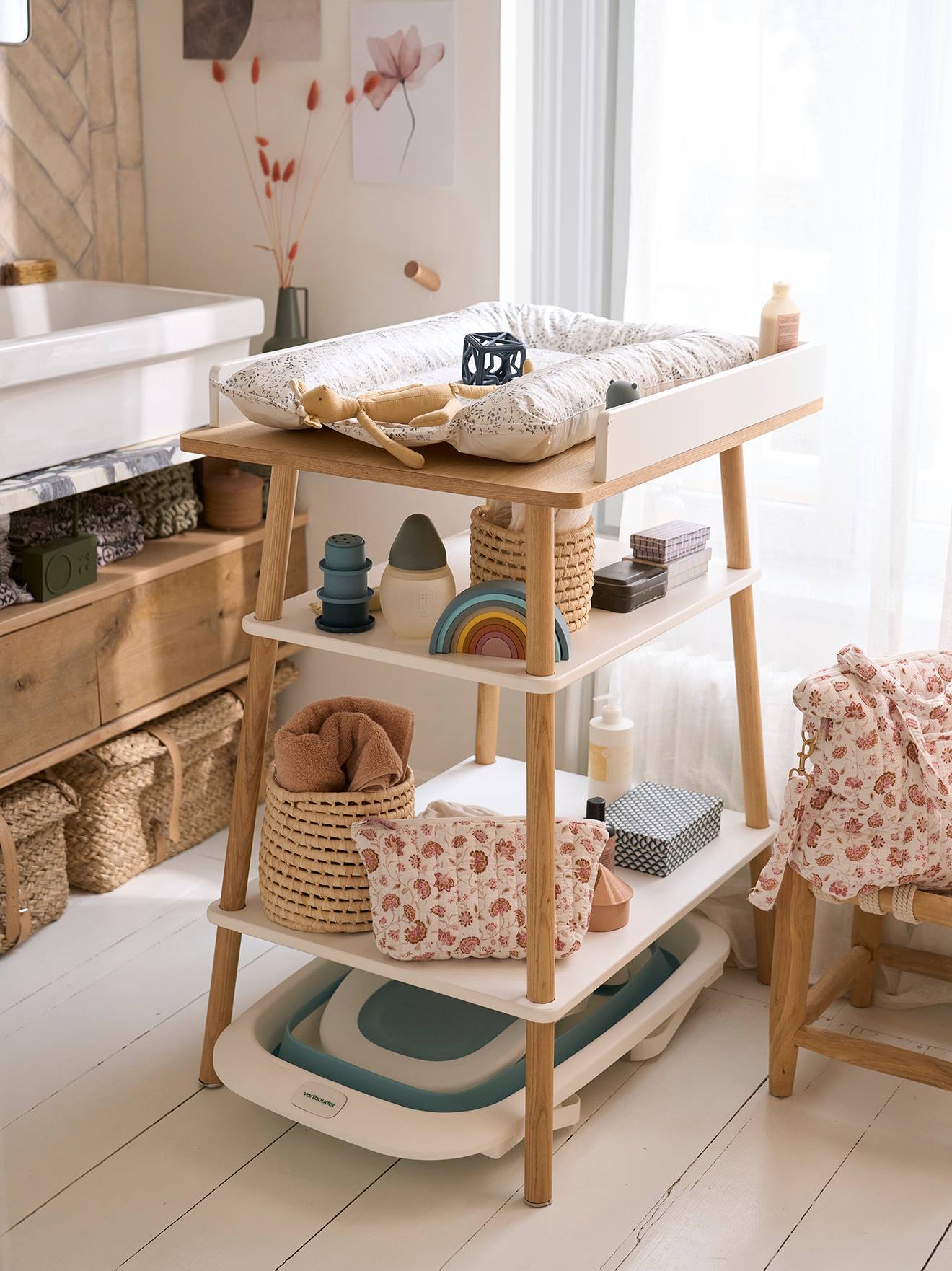 Vertbaudet Faltbare Baby Badewanne - türkis
