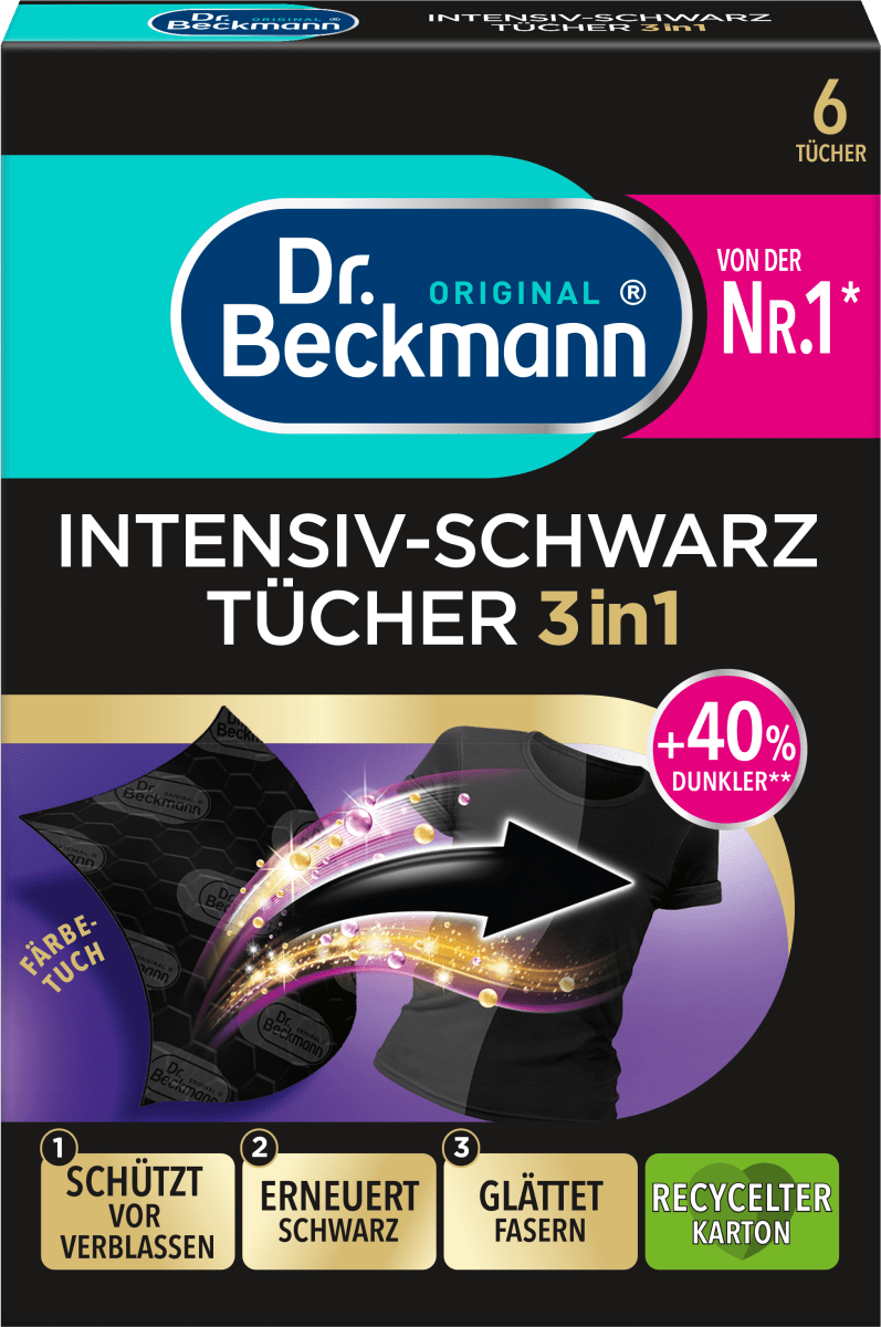 Farbtücher Intensiv-Schwarz  2in1, 6 St