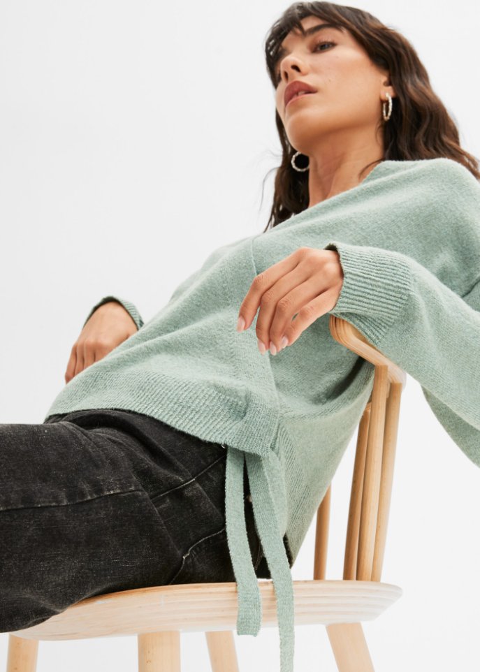 kurze Wickelstrickjacke