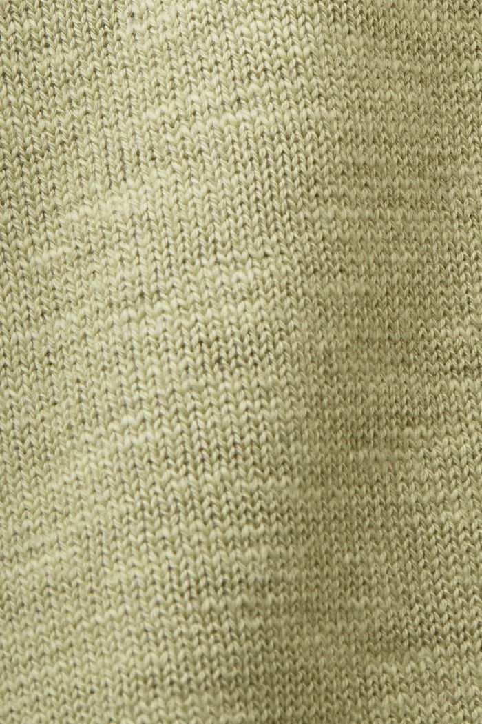 Cardigan mit V-Ausschnitt, Baumwoll-Leinenmix