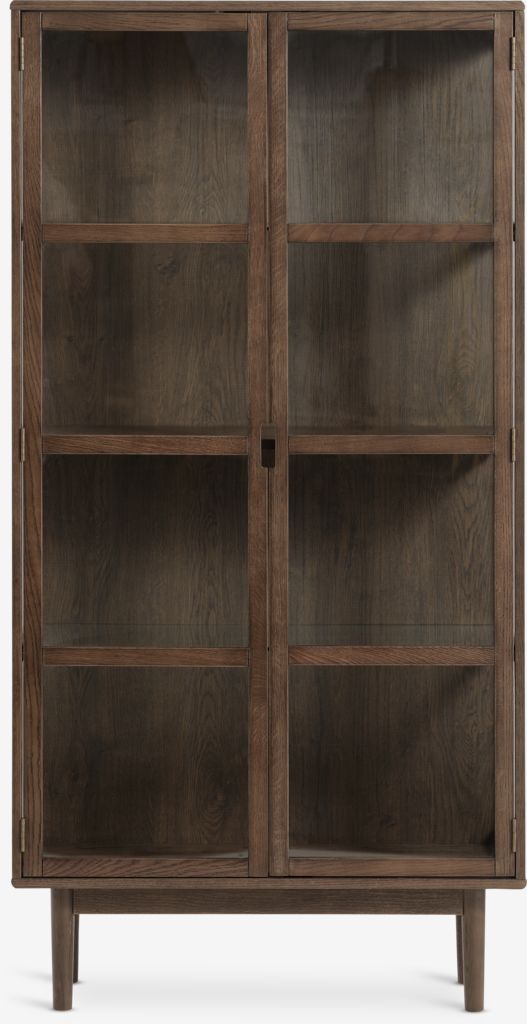 Vitrine VESTERBY VESTERBY alta, 2 portas, carvalho escuro
